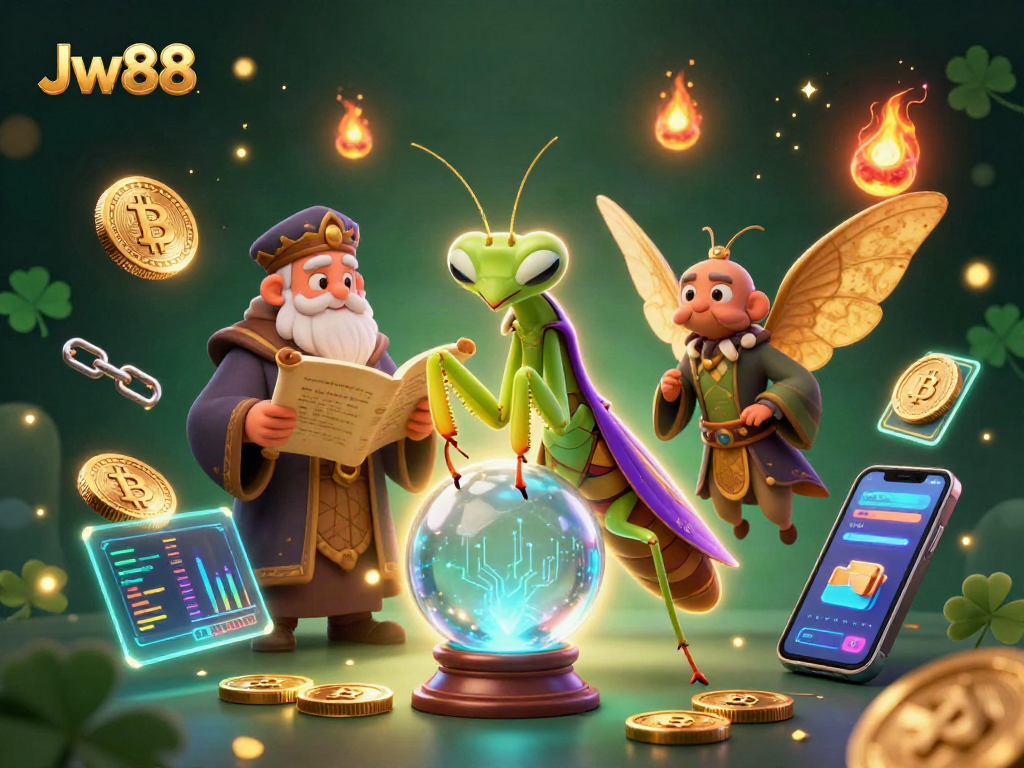 Engage with Jw88's immersive casino fun featuring a 3D fortune teller and captivating gaming visuals.