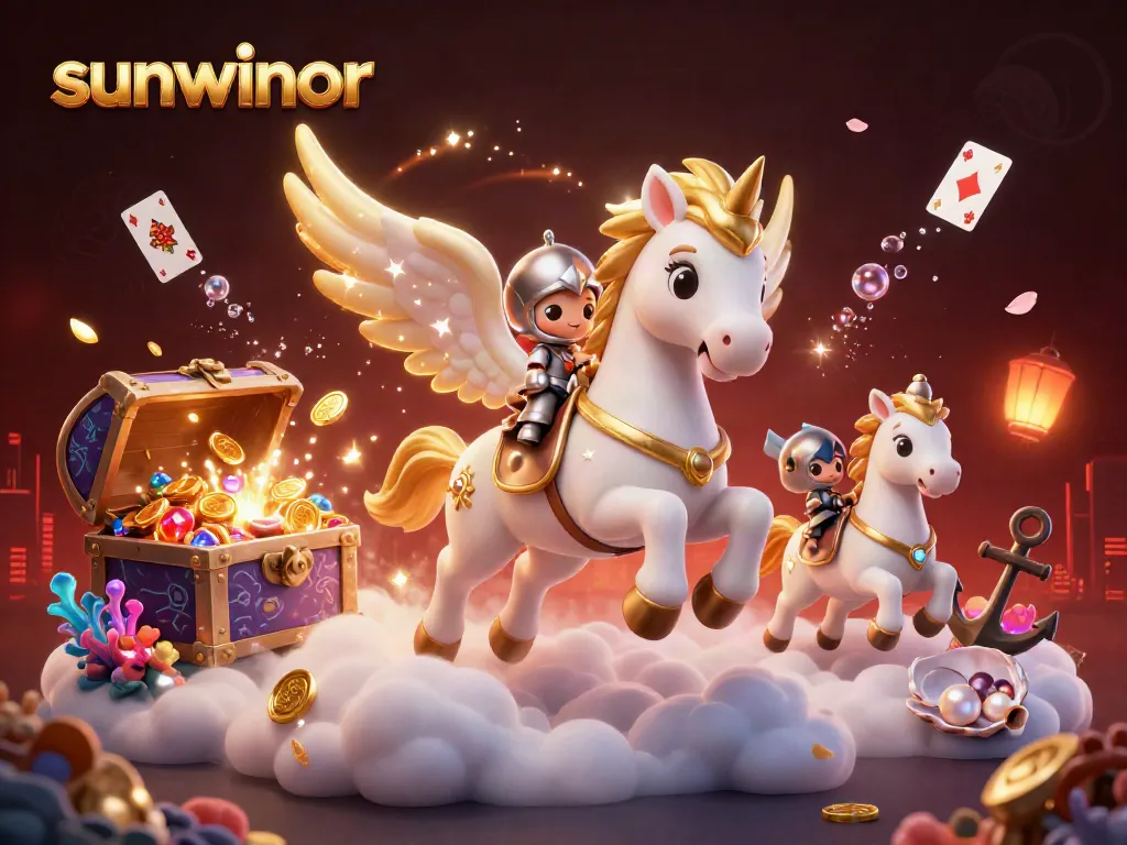 Engage in thrilling gameplay with sunwinor's dynamic 3D casino illustration, showcasing exciting elements.