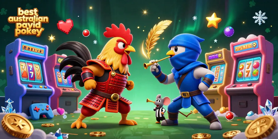 Winning big at the best australian payid pokies with dynamic cartoon roosters and vibrant gaming elements.